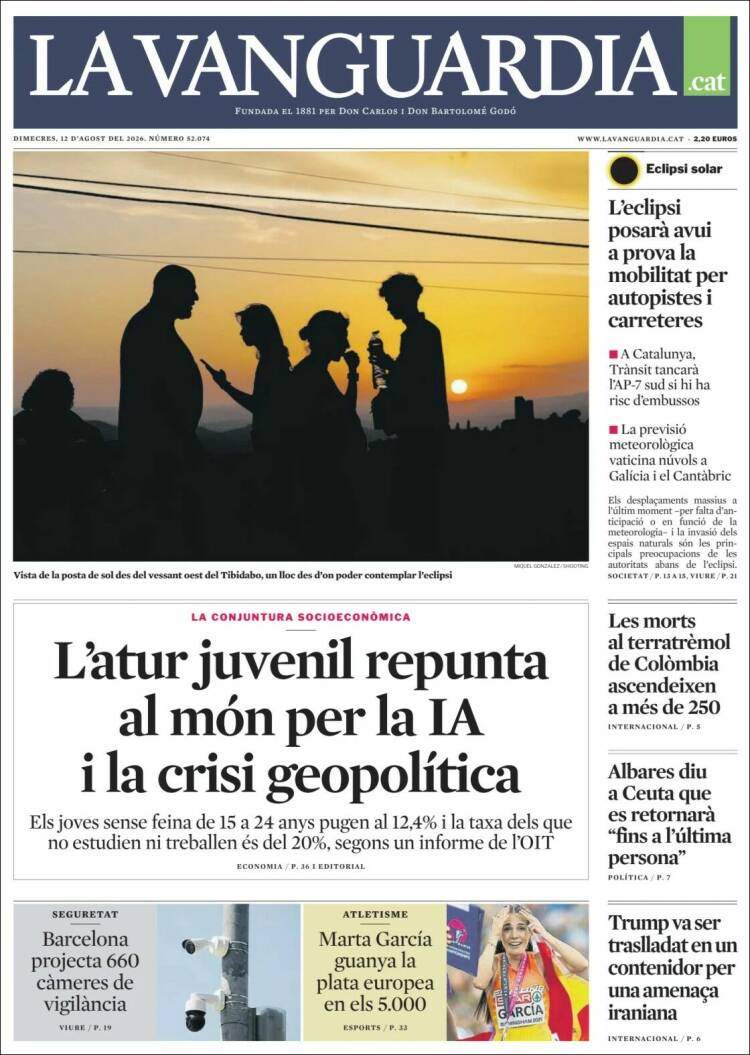 'La Vanguardia', 12 d'agost de 2026 'La Vanguardia', 12 d'agost de 2026
