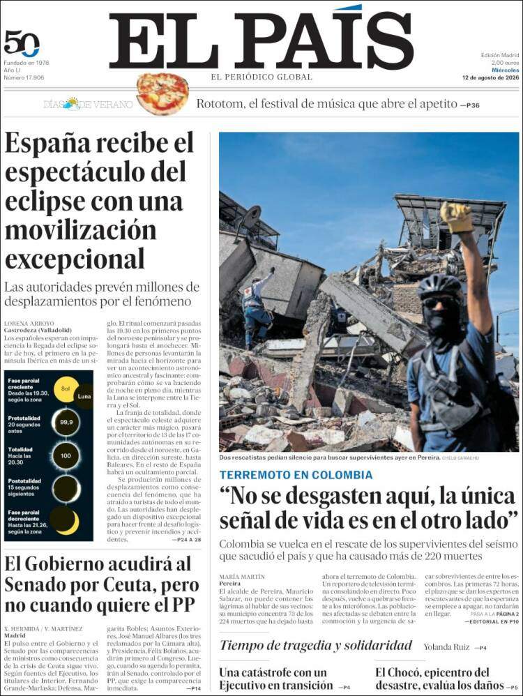 'El País', 12 d'agost de 2026 'El País', 12 d'agost de 2026