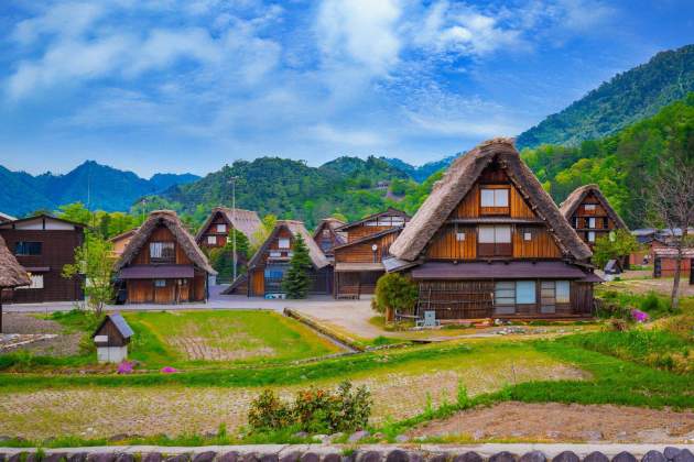 Imagen de un pueblo de cuento en Japón 