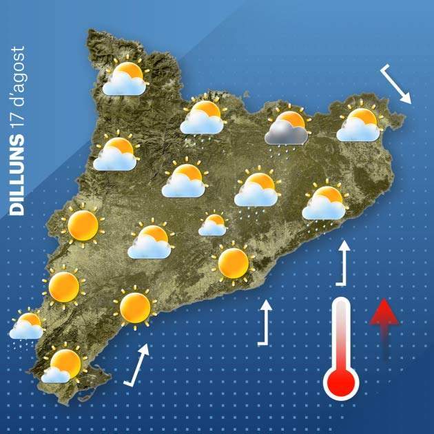 Mapa Catalunya dilluns 16-8 Mapa Catalunya dilluns 16-8