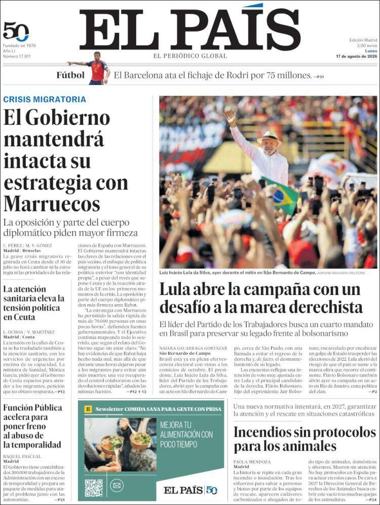 'El País', 17 d'agost de 2026 'El País', 17 d'agost de 2026