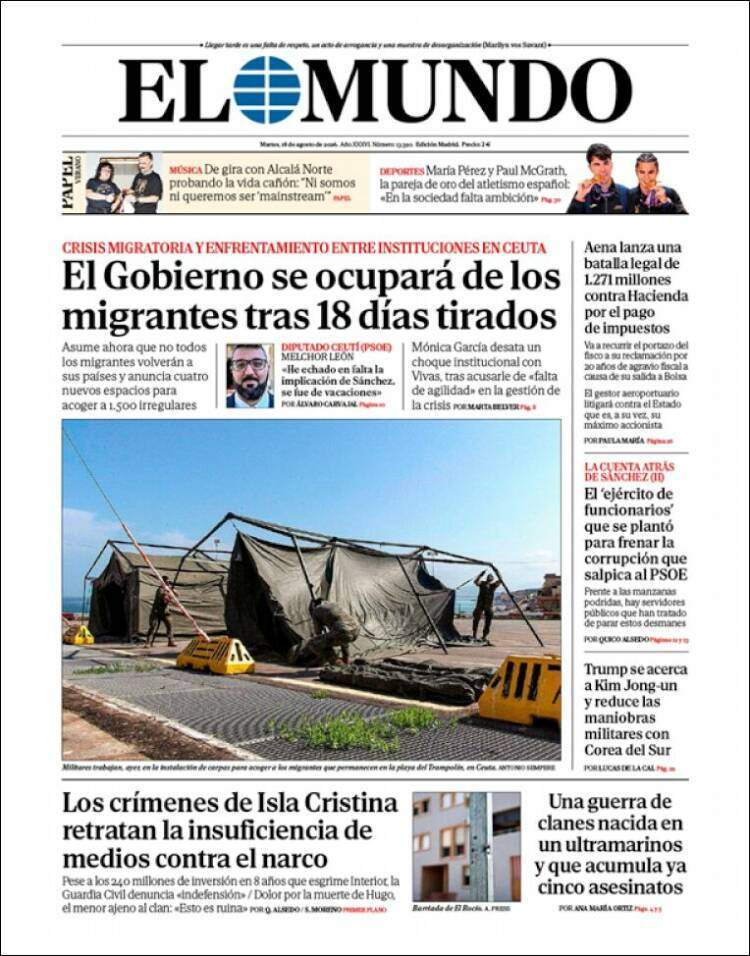 'El Mundo', 18 d'agost de 2026