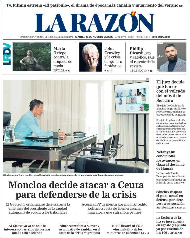 'La Razón', 18 d'agost de 2026