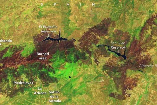 El daño de los incendios de julio captado por la NASA