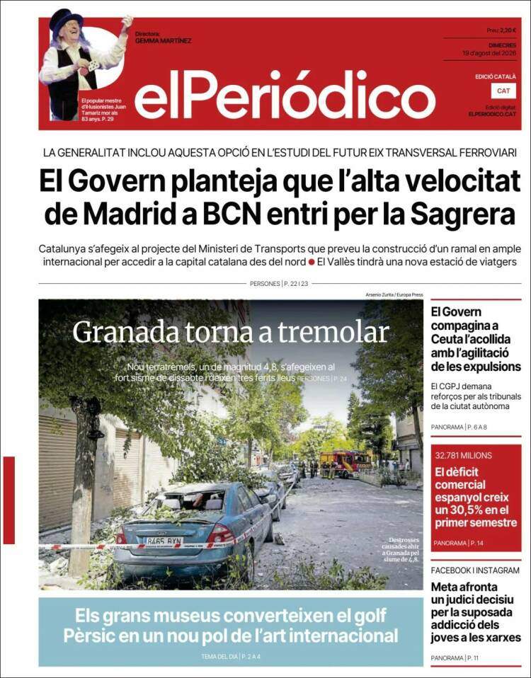 'El Periódico', 19 d'agost de 2026 'El Periódico', 19 d'agost de 2026