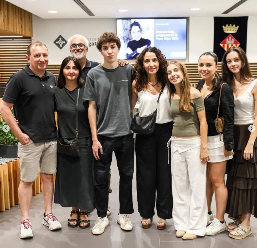 Gemma Puig en família pregonera de Sant Cugat, Instagram
