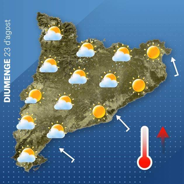 Mapa Catalunya diumenge 22-8