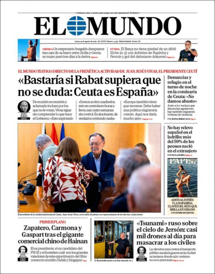 'El Mundo', 24 d'agost de 2026 'El Mundo', 24 d'agost de 2026