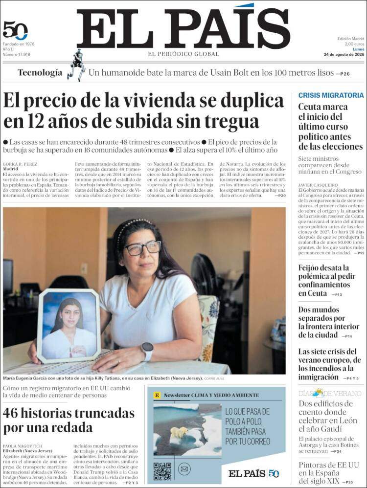 'El País', 24 d'agost de 2026 'El País', 24 d'agost de 2026