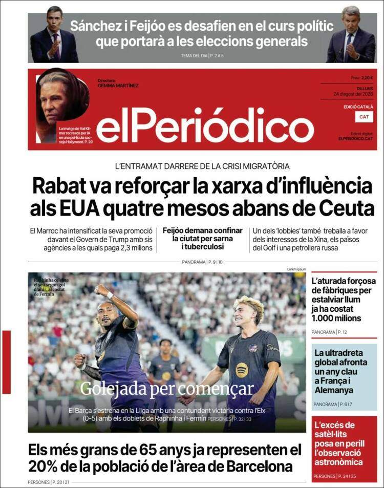 'El Periódico', 24 d'agost de 2026 'El Periódico', 24 d'agost de 2026