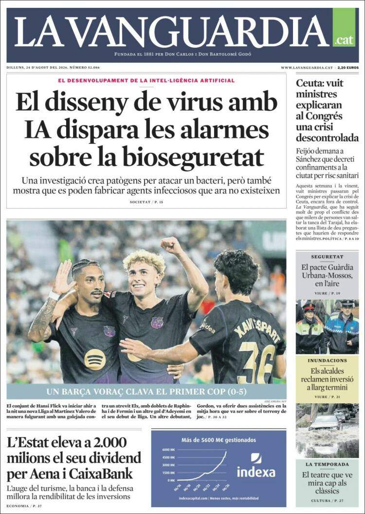 'La Vanguardia', 24 d'agost de 2026 'La Vanguardia', 24 d'agost de 2026