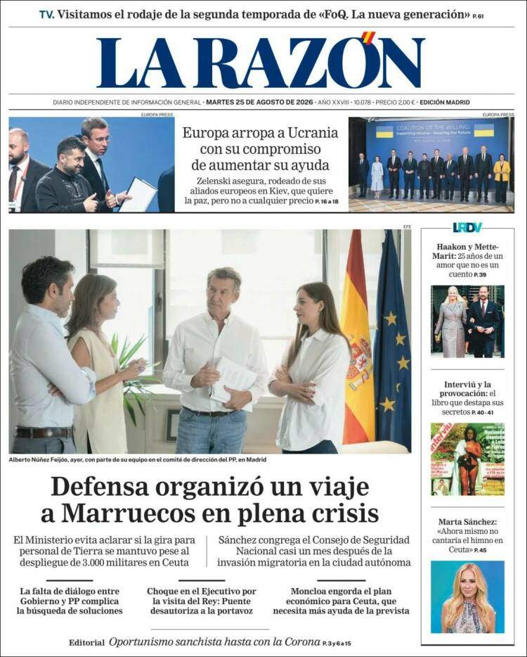'La Razón', 25 d'agost de 2026 'La Razón', 25 d'agost de 2026