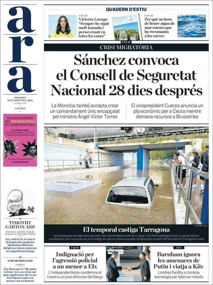 'Ara', 25 d'agost de 2026 'Ara', 25 d'agost de 2026