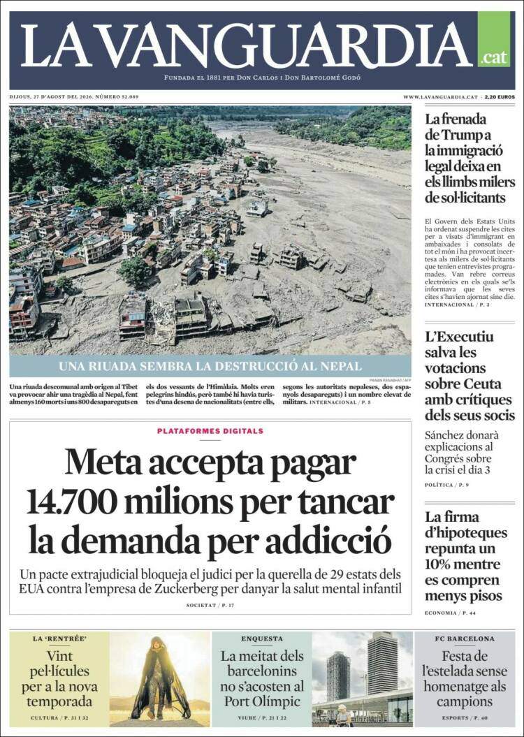 'La Vanguardia' 27 'La Vanguardia' 27