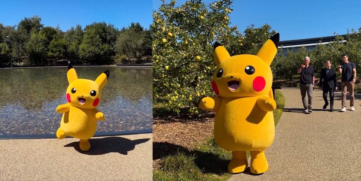 La "fiesta de despedida" de Tim Cook como CEO de Apple con Pikachu como invitado sorpresa