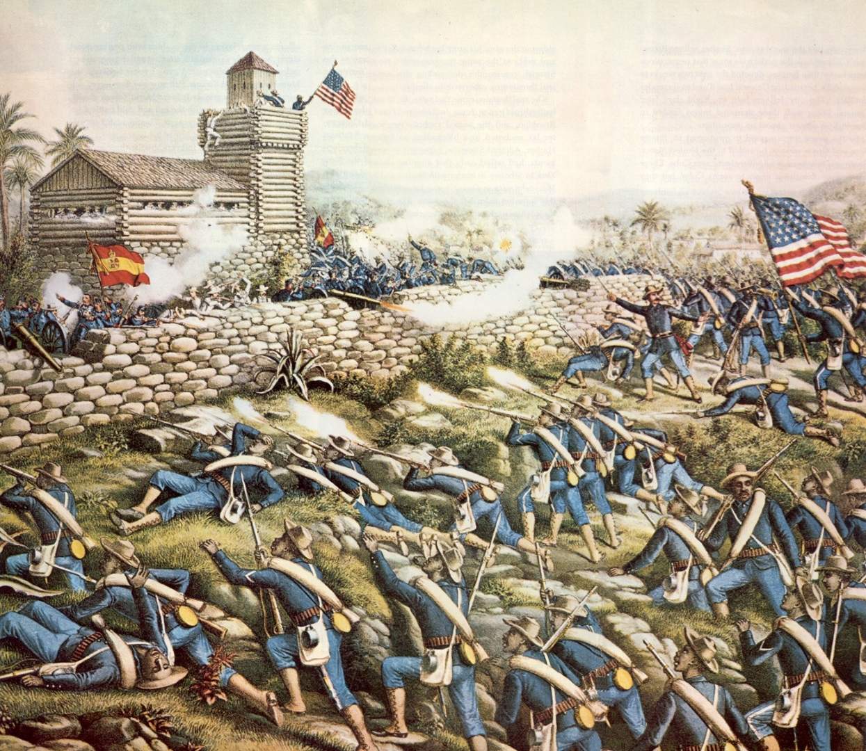 Representació de la Batalla de Saint John's Hill (1898). Font Wikimedia Commons (Grande)