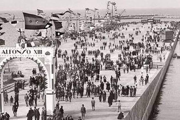 Ceuta. El rei Alfons XIII inaugura el moll Alfau. Font: Autoritat Portuària de Ceuta