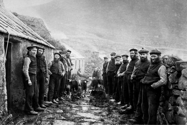 La societat de Saint Kilda poc abans de l'evacuació (circa 1920) / Font: National Records of Scotland