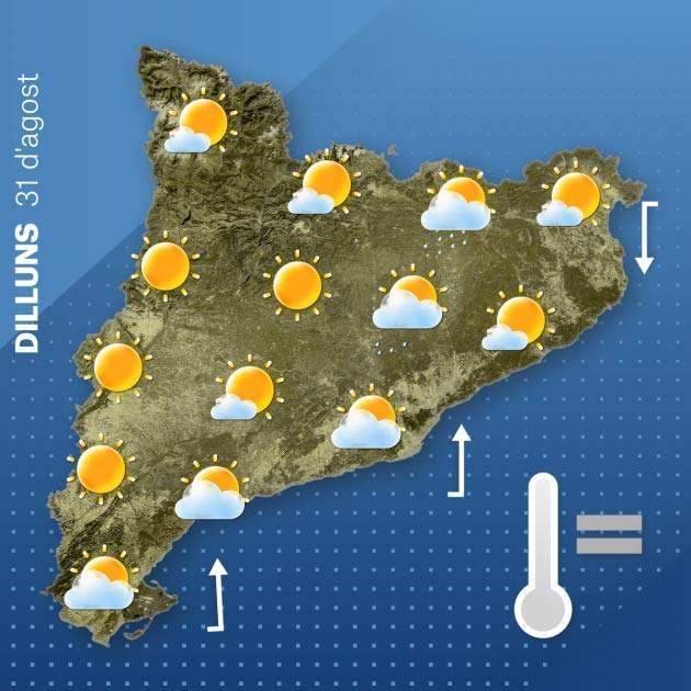 Mapa Catalunya dilluns 30 08