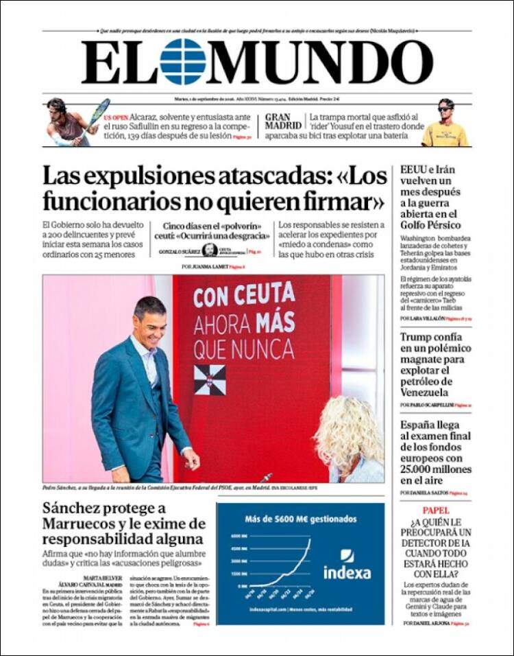 'El Mundo', 1 de setembre de 2026 'El Mundo', 1 de setembre de 2026