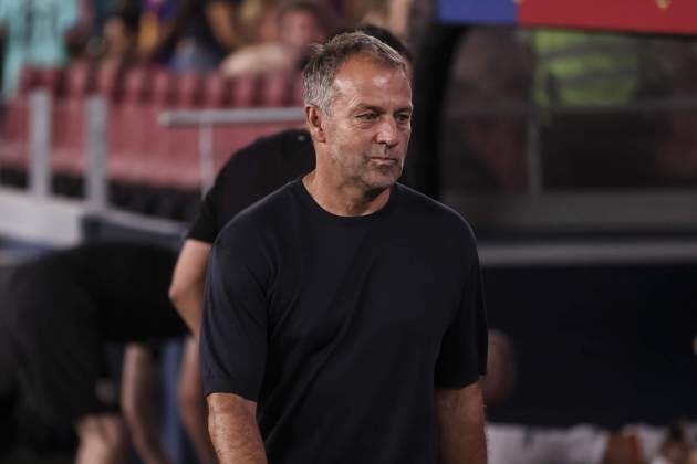 EuropaPress 7742031 hansi flick head coach of fc barcelona looks on during the spanish league