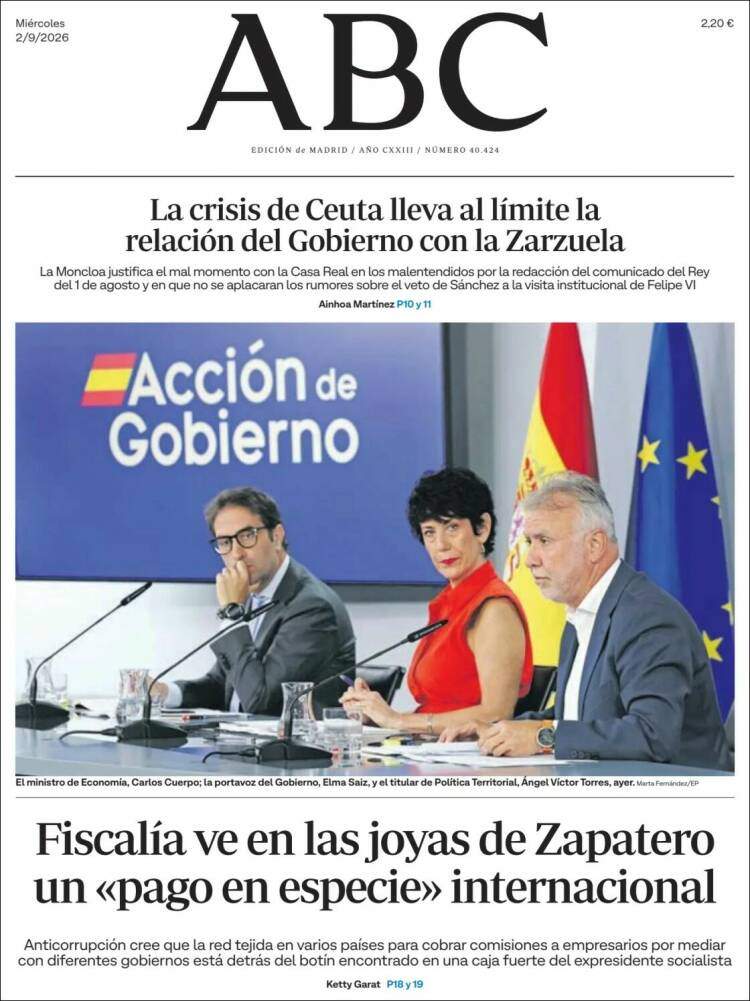 'ABC', 2 de setembre de 2026 'ABC', 2 de setembre de 2026