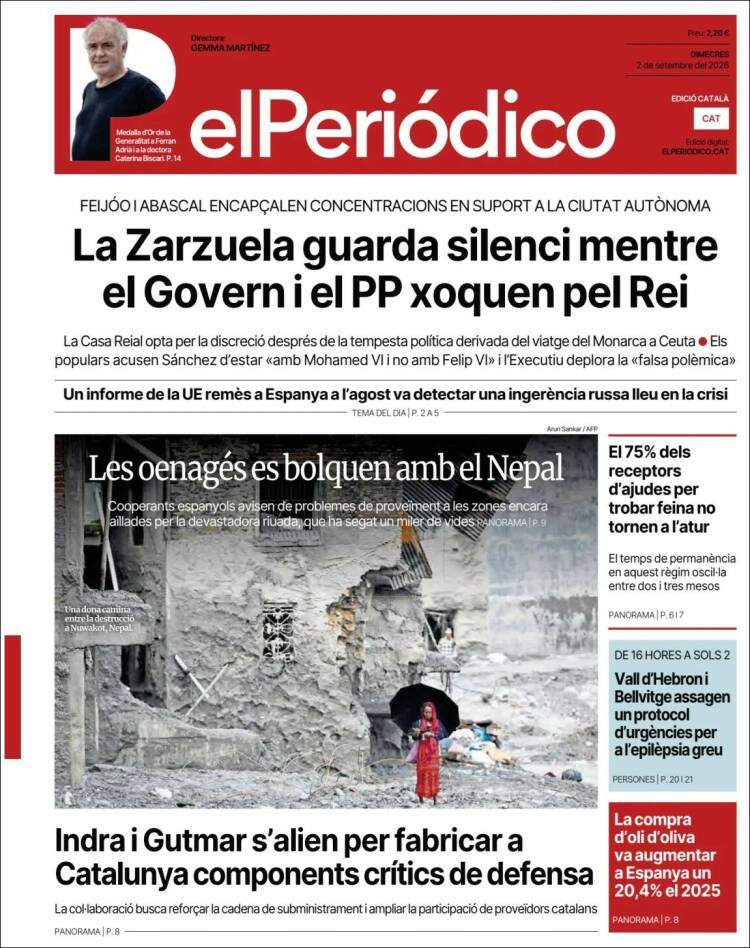 'El Periódico', 2 de setembre de 2026 'El Periódico', 2 de setembre de 2026