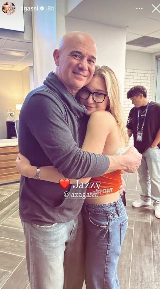 Andre abraça Jaz Agassi, Ig Andre abraça Jaz Agassi, Ig