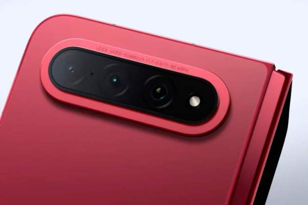 Diseño del Xiaomi 18 Fold en color rojo