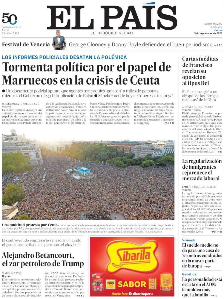 'El País', 3 de setembre de 2026 'El País', 3 de setembre de 2026
