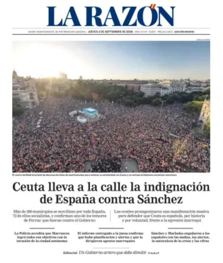 'La Razón', 3 de setembre de 2026 'La Razón', 3 de setembre de 2026