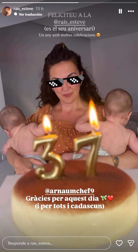La bonica felicitació de l'Arnau París a la seva parella, Rais Esteve IG La bonica felicitació de l'Arnau París a la seva parella, Rais Esteve IG