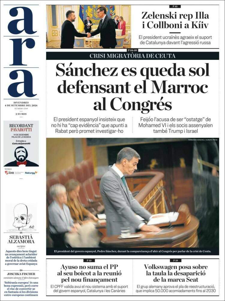 'Ara', 4 de setembre de 2026 'Ara', 4 de setembre de 2026