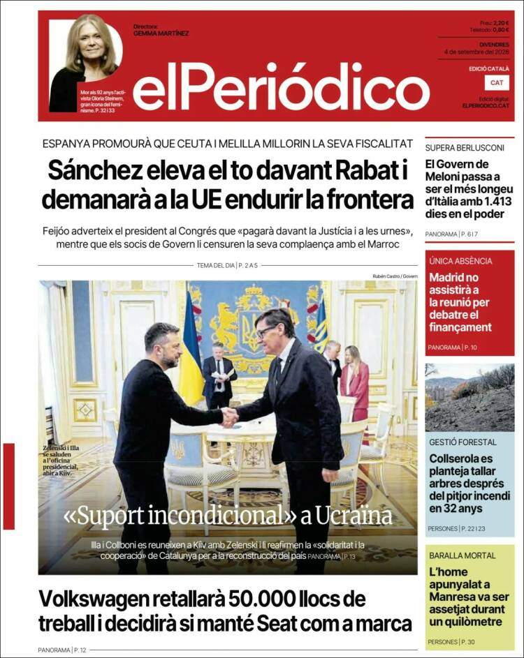 'El Periódico', 4 de setembre de 2026 'El Periódico', 4 de setembre de 2026