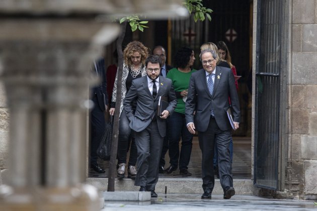 Torra Aragones reunio Partits a la Generalitat - Sergi Alcàzar Torra Aragones reunio Partits a la Generalitat - Sergi Alcàzar