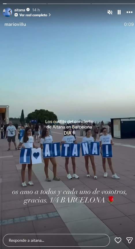 Bogeria per Aitana al Palau Sant Jordi IG