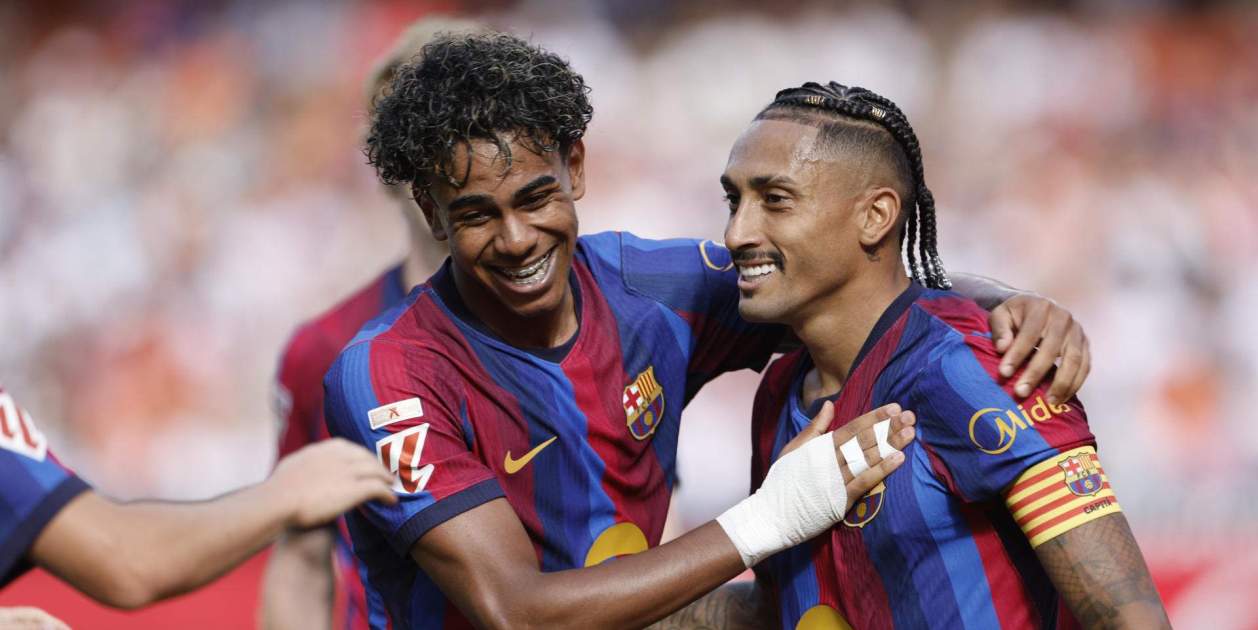 Photo: elnacional.cat Brilliant Barcelona Crush Valencia 0-5 to Go Top of La Liga Led by Lamine Yamal and Fermín López