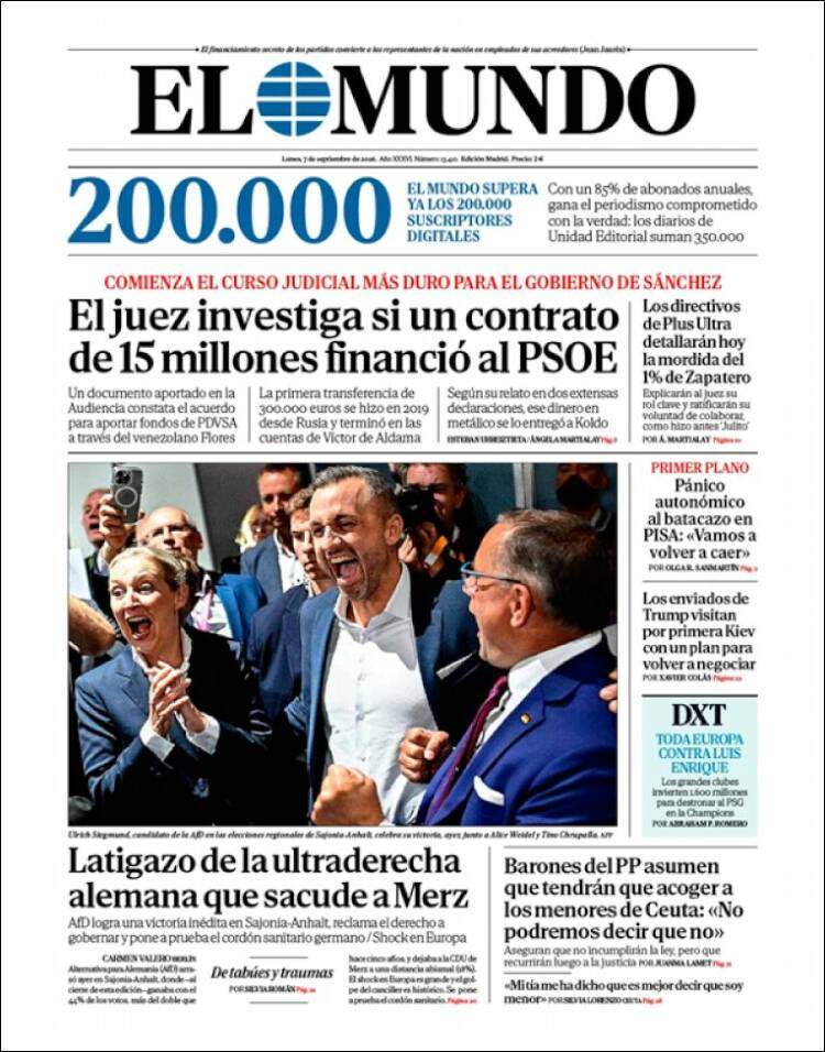 'El Mundo', 7 de setembre de 2026