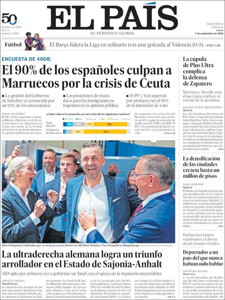 'El País', 7 de setembre de 2026