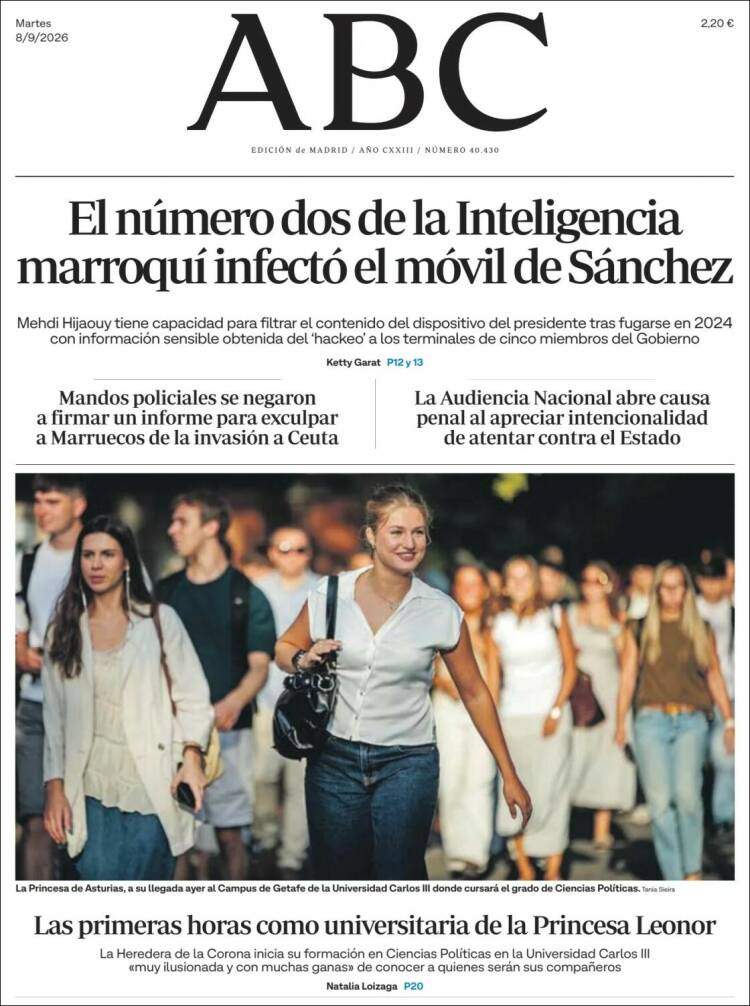 'ABC', 8 de setembre de 2026 'ABC', 8 de setembre de 2026