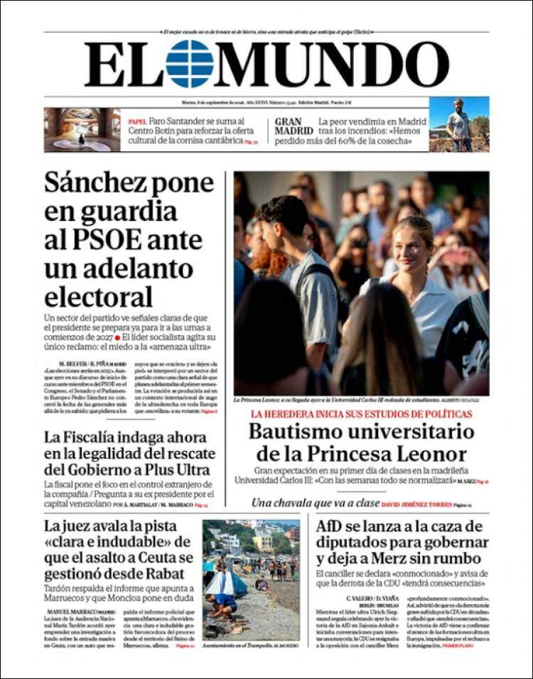 'El Mundo', 8 de setembre de 2026 'El Mundo', 8 de setembre de 2026