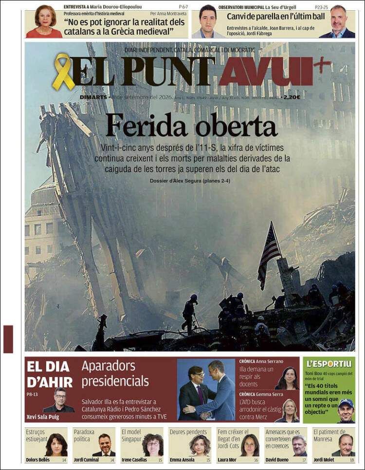'El Punt Avui', 8 de setembre de 2026 'El Punt Avui', 8 de setembre de 2026