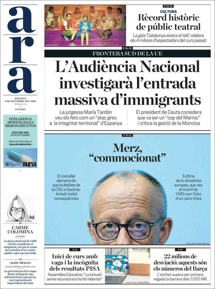 'Ara', 8 de setembre de 2026 'Ara', 8 de setembre de 2026