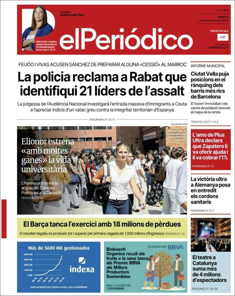 'El Periódico', 8 de setembre de 2026 'El Periódico', 8 de setembre de 2026