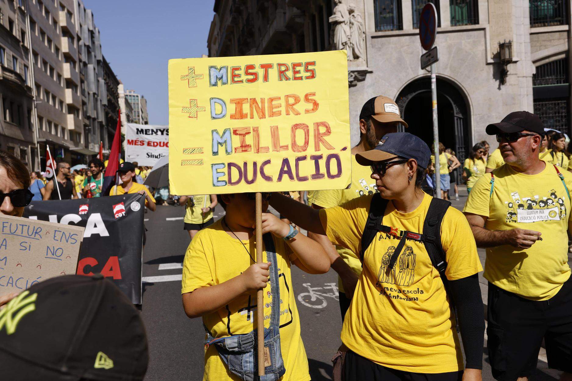 Manifestació vaga de docents curs escolar Carlos Baglietto