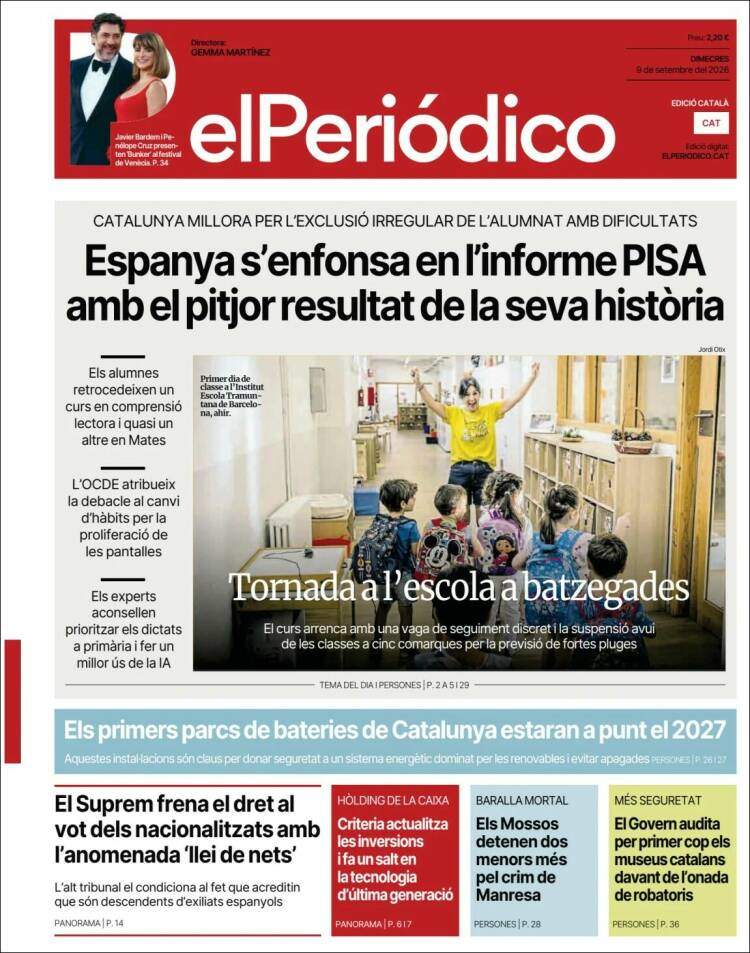 'El Periódico', 9 de setembre de 2026 'El Periódico', 9 de setembre de 2026