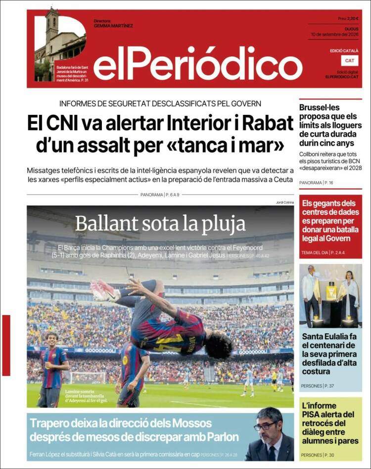 'El Periódico', 10 de setembre de 2026 'El Periódico', 10 de setembre de 2026