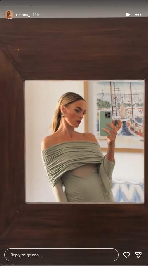 Georgina Arnau, periodista i artista catalana, vestida per la boda de Dulceida i Alba / Instagram