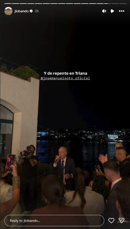 José Manuel Soto actua a la reboda de Dulceida i Alba / Instagram José Manuel Soto actua a la reboda de Dulceida i Alba / Instagram