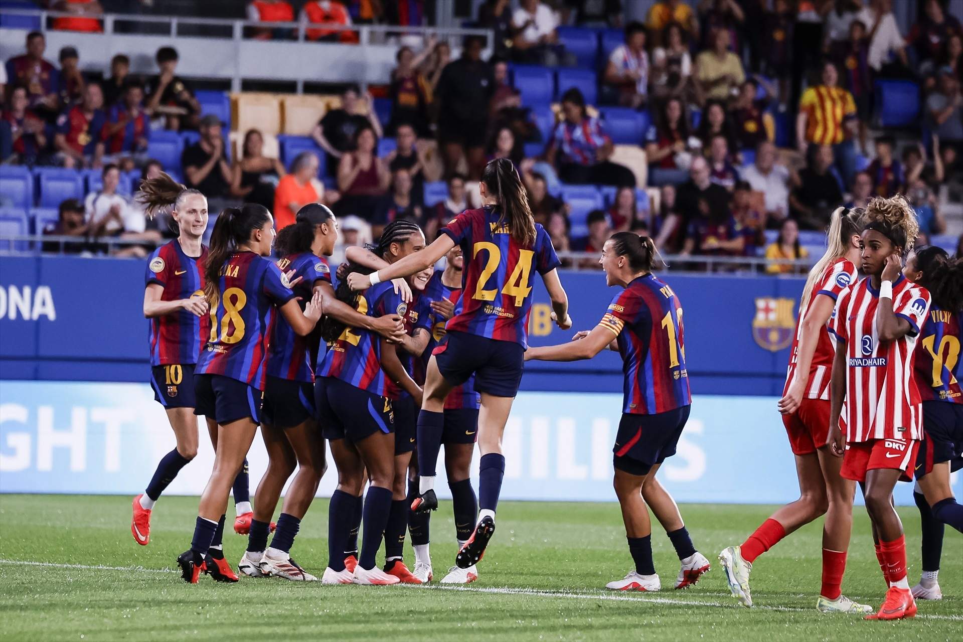 El Barça femení signa un triomf treballat davant l’Atlètic de Madrid (4-2)